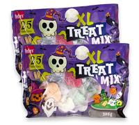 Mélange Halloween XL 2x205g - Assortiment de bonbons avec sucettes, gummies fruités et guimauves - 25 pièces emballées individuellement pour fêtes, Halloween, anniversaires d’enfants - grand format