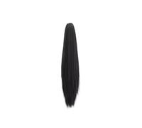 Mélange homogène Perruque synthétique à clip for queue de cheval extra longue, ultra légère et haute, cheveux lisses Look époustouflant(Natural Black)