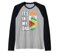 Mélange Indien et guyanais de Drapeau ADN Manche Raglan