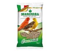 Mélange Manitoba pour canari, alimentation complète pour canari, graines de qualité italienne, dépoussiérée | 2 boîtes de 1 kg chacune.
