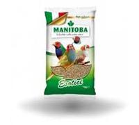 Mélange Manitoba pour exotiques, aliment complet pour exotiques, graines de qualité italienne, dépoussiéré | 2 paquets de 1 kilogramme.