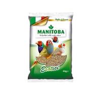 Mélange Manitoba pour exotiques, aliment complet pour exotiques, graines de qualité italienne, dépoussiéré | 1 paquet de 4 kg.
