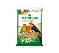 Mélange Manitoba pour inséparables, aliments complets pour perroquets inséparables et calopsites, graines de qualité italienne, dépoussiéré | 1 lot de 4 kg.