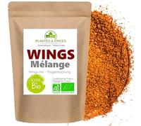 Mélange Mix Epices 100% Naturel pour assaisonnement WINGS Poulet (Pilons, ailes de Poulet) 100g- Sachet Fraîcheur Biodégradable Refermable