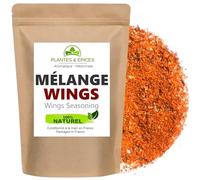 Mélange Mix Epices Naturel pour assaisonnement WINGS Poulet (Pilons, ailes de Poulet) 100g- Sachet Fraîcheur Refermable