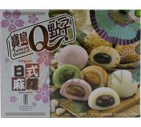Mélange Mochi Japonais (Thé Vert, Haricots Rouges, Arachides, Sésame, Ube / Gâteau de Riz 20 x 30g, 600g