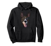 Mélange Pitbull Bringé avec des yeux de différentes couleurs Sweat à Capuche