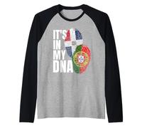 Mélange Portugais et dominicain ADN Flag Heritage Manche Raglan