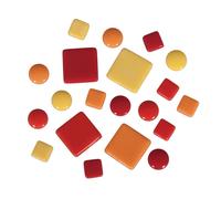 Mélange Tesselles, Tons Rouge / Jaune, 1x1cm + 2x2cm + Ø12cm, Sceau 500g