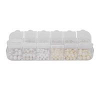 Mélanger la couleur arc-en-ciel ronde forme ronde Faux perle perle sans trou perles artificielles en ABS vêtements bijoux accessoires de bricolage(Boîte 4 (320 pièces))