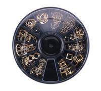 Melanger La Taille Des Etoiles Carrees Nail Art Strass Roue Ronde Or Nail Art Decorations Quadrilatere Design Bricolage Ongles Strass