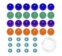 Mélangés 200 Perles en Pierre Naturelle de 8mm et Perles Intercalaires en Turquoise Synthétique de 6mm pour la Fabrication de Bracelets Colliers et Autres Bijoux A38