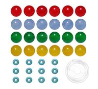 Mélangés 200 Perles en Pierre Naturelle de 8mm et Perles Intercalaires en Turquoise Synthétique de 6mm pour la Fabrication de Bracelets Colliers et Autres Bijoux A37