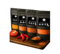 Mélanges d'épices Fred & Fred - Set de 4 sacs de 50g de mélanges d'épices - Set cadeau de mélanges d'épices pour griller, cuisiner, cuire et affiner (Set cadeau 2)