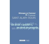 Mélanges en l'honneur de Corinne Saint-Alary-Houin Un droit « positif », un droit de progrès 2020 - Collectif - Lgdj - broché - Etude