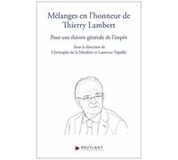 Mélanges En L'honneur De Thierry Lambert - Pour Une Théorie Générale De L'impôt