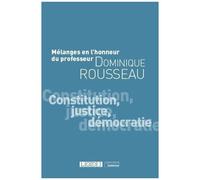 Mélanges En L'honneur Du Professeur Dominique Rousseau - Constitution, Justice, Démocratie - Edition 2020