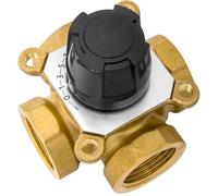 Mélangeur 4 voies 1 pouce - Mélangeur de chauffage en laiton pour systèmes de chauffage | Vanne mélangeuse robuste pour un contrôle efficace du chauffage