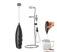 Mélangeur à café électrique, mélangeur à café manuel, 3,6 x 22,8 cm, cuiseur à thé portable, mousseur automatique à latte, style ergonomique sans fil avec fouet, alimentation utile pour le camping, la