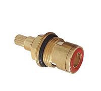 Mélangeur à cartouche de disque robinet chaud et froid robinet intérieur quart de tour G3/4 "pour robinet de cuisine de salle de bain,(Red+blue)