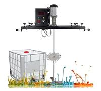 Mélangeur à godet électrique, mélangeur à cuve électrique, 980 W, vitesse réglable de 0 à 3000 tr/min, turbine pliable de 400 mm.(C)