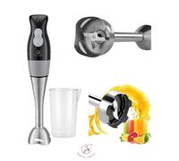 Mélangeur à main - Inox - 300W - 2 vitesses - Bol de 650ml - Nettoyage facile