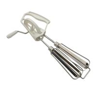 Mélangeur à manivelle, fouet manuel en acier inoxydable, mélangeur de cuisine à double tête, gadget de cuisine à suspendre pour la maison, le restaurant, la pâtisserie, 24 x 6 cm