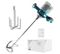 Mélangeur à mortier, mélangeur de ciment, mélangeur électrique de ciment, 3200 W avec 6 vitesses réglables, pour perceuse pour mélanger boue, ciment, mortier, peinture, nourriture