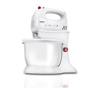 Mélangeur à Pâtisserie avec Bol Rotative 3,4 L, 5 Vitesses + Turbo MPM MMR-16Z 750W Blanc