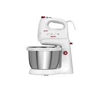 MPM Mélangeur à pâtisserie MMR-21Z – Bol rotatif 3,5 L, 5 vitesses + turbo, 400, Blanc