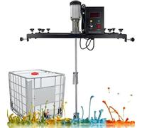 Mélangeur à Réservoir électrique Agitateur d’air Machine Peinture Commercial Baril Tambour Agitateur 1 tonne Brassage 980W Récipient avec support Cintre Mélange pour Dissolvant d’encre