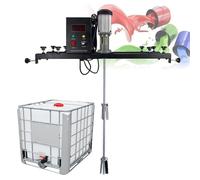 Mélangeur à Réservoir électrique de peinture tambour d’air 980W conteneur agitation commerciale avec support tige en acier inoxydable et hélice pliante de lame pour dissolvant d’encre