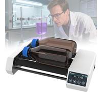 Mélangeur à rouleaux de laboratoire, 4 rouleaux, mélangeur à rouleaux à tube numérique, mélangeur à vitesse réglable de 20 à 80 tr/min, minuterie de 1 min à 23 h 59 min et modes continus, pour tests