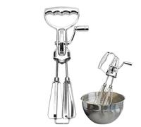 Mélangeur à œufs rotatif - Batteur à main multifonction, fouet à œufs à manivelle manuelle, mélangeur à deux roues en acier inoxydable | Idéal pour la cuisson de gâteaux, sauces à, pâtes