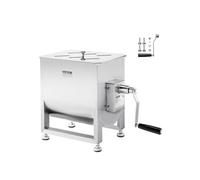 VEVOR Mélangeur à Viande Manuel, Équipement de Traitement de la Viande avec Réservoir de 20 L, Machine à Mélanger pour Chair à Saucisse en Acier Inoxydable, avec Couvercle et Poignée, pour Bœuf Haché