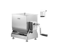 VEVOR Mélangeur à Viande Manuel, Équipement de Traitement de la Viande avec Réservoir Inclinable 40 L 36,29 kg, Machine à Mélanger pour Chair à Saucisse en Inox avec Réducteur de Vitesse, Bœuf Haché