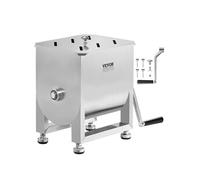 VEVOR Mélangeur à Viande Manuel, Équipement de Traitement de la Viande avec Réservoir de 10 L, Machine à Mélanger pour Chair à Saucisse avec Couvercle et Poignée, pour Bœuf Haché Cuisine, Argent