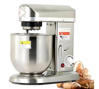 Mélangeur Alimentaire à 3 Vitesses réglables, Batteur Pétrin Professionnel 10L,Robot de Cuisine Commercial en Acier inoxydable pour les boulangeries/restaurants/Pâtisseries(Silver,5L)