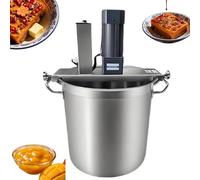 Mélangeur alimentaire commercial de 20 L, mélangeur de casserole en acier inoxydable à vitesse réglable, fond à 3 couches, compatible gaz et induction