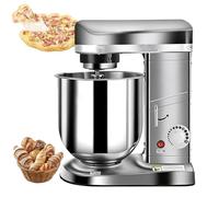 Mélangeur alimentaire commercial, mélangeur à pâtisserie en acier inoxydable 350 W, 3 vitesses et capacité de 5 L, durable pour les boulangeries de restaurant Pizzeria 10L