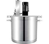 Mélangeur Alimentaire Électrique Automatique Commercial en Acier Inoxydable avec Racleur De Mélange 4 Lames, Vitesse De Brassage Réglable pour Confiture, Sauce, Soupe, As, 20L (5-10kg)
