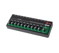 Mélangeur audio 10 canaux ultra faible bruit avec entrée et sortie TRS TS 6,35 mm, prise en charge des modes mono stéréo, commutation pour guitare ampli