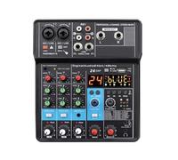 Mélangeur Audio 4 Canaux 24 Effets USB PC Lecture Enregistrement Bluetooth Console De Mixage 48 V Table Sonore Dj Diffusion Karaoké