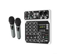 Mélangeur audio compact ABS construit pour les émissions en direct | Boîtier en ABS durable, design léger de 1 kg, résistant aux chocs, finition noire, étui facile à transporter