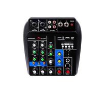 Mélangeur audio, Console de mixage audio 4 canaux 48 V avec effet retard intégré et équipement d'enregistrement informatique compatible Bluetooth