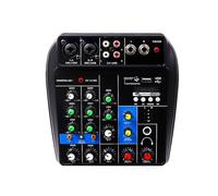 Mélangeur audio, Console de mixage audio 4 canaux 48 V avec effet retard intégré et équipement d'enregistrement informatique compatible Bluetooth