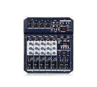 Mélangeur audio, Console de mixage portable T4 avec carte son, alimentation fantôme 48 V intégrée, compatible lecteur MP3, BT, DJ, Live Party(T4)