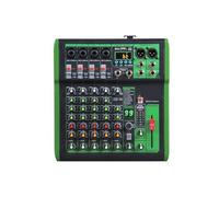 Mélangeur Audio DJ, 99 Effets, Réglage De L'égalisation Multi-bandes, Connexion Bluetooth 48V, Combinaison For Performance Musicale Facile à Utiliser(Green,6 Channels)