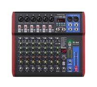 Mélangeur Audio DJ, 99 Effets, Réglage De L'égalisation Multi-bandes, Connexion Bluetooth 48V, Combinaison For Performance Musicale Facile à Utiliser(Red,8 Channels)