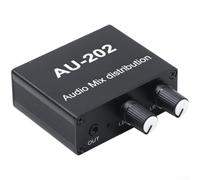 Mélangeur audio en métal avec puce NJM4580 pour HiFi | Deux entrées, commutation de source sans couture, idéal pour les tables de mixage, l'équipement de DJ, la production musicale